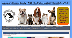 Desktop Screenshot of lakeshorehumanesociety.org