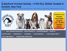 Tablet Screenshot of lakeshorehumanesociety.org